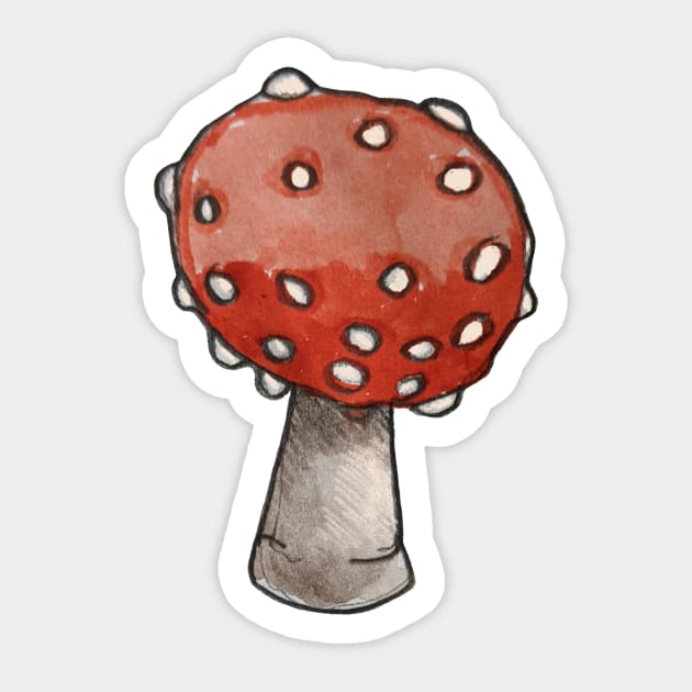 Fly Agaric Sticker by shehitsback